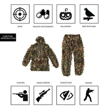 Load image into Gallery viewer, Men 3D Maple Leaf Ghillie Suits Jungle Sniper CS Bionic Camouflage Suit
