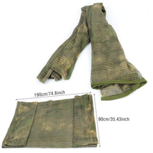 Load image into Gallery viewer, Outdoor Camping Hunting Military Tactical Scarf Camouflage Mesh Neck Scarf Sniper Face Scarf Veil Head Wrap
