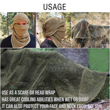 Load image into Gallery viewer, Outdoor Camping Hunting Military Tactical Scarf Camouflage Mesh Neck Scarf Sniper Face Scarf Veil Head Wrap

