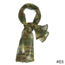 Load image into Gallery viewer, Outdoor Camping Hunting Military Tactical Scarf Camouflage Mesh Neck Scarf Sniper Face Scarf Veil Head Wrap
