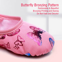 Load image into Gallery viewer, Children Practise Ballerina Shoes Woman Dance Shoes Girls Ballet Shoes Canvas Butterfly Soft Sole Ballet Dance Slippers
