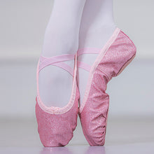 Load image into Gallery viewer, Glitter Pink Ballet Dance Shoes Yoga Gym Flat Slippers Ballet Dance Shoes For Girls Children Women
