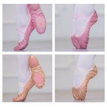 Load image into Gallery viewer, Glitter Pink Ballet Dance Shoes Yoga Gym Flat Slippers Ballet Dance Shoes For Girls Children Women
