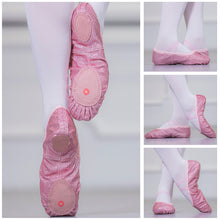 Load image into Gallery viewer, Glitter Pink Ballet Dance Shoes Yoga Gym Flat Slippers Ballet Dance Shoes For Girls Children Women
