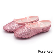 Load image into Gallery viewer, Glitter Pink Ballet Dance Shoes Yoga Gym Flat Slippers Ballet Dance Shoes For Girls Children Women
