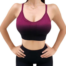 Load image into Gallery viewer, Fitness Yoga Bras Crop Top Padded Sports Bra Top Women Seamless Breathable Workout Gym Bras Backless Push Up
