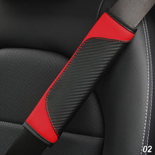 Load image into Gallery viewer, Universal 1PC Carbon Fiber Leather Car Seat Belt Cover Auto Seat Belt Covers Shoulder Protection
