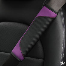 Load image into Gallery viewer, Universal 1PC Carbon Fiber Leather Car Seat Belt Cover Auto Seat Belt Covers Shoulder Protection
