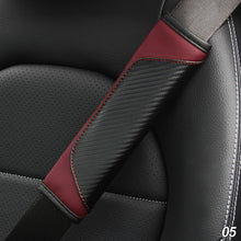 Load image into Gallery viewer, Universal 1PC Carbon Fiber Leather Car Seat Belt Cover Auto Seat Belt Covers Shoulder Protection
