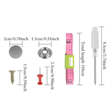 Load image into Gallery viewer, 100Pcs Car Interior Ceiling Cloth Fixing Screws For Car Roof Fixed Buckle Snap 100pcs Rivets Retainer &amp; 1pc Flexible Rule &amp; 1 Screwdriver Automotive Headliner Repair Button Screwdriver
