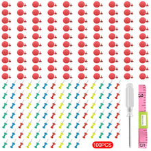 Load image into Gallery viewer, 100Pcs Car Interior Ceiling Cloth Fixing Screws For Car Roof Fixed Buckle Snap 100pcs Rivets Retainer &amp; 1pc Flexible Rule &amp; 1 Screwdriver Automotive Headliner Repair Button Screwdriver
