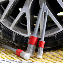 Load image into Gallery viewer, 3Pcs Car Detailing Brushes Set PP Handle for Car Wheels Tires Engine Bay Leather Seats Super Soft Synthetic Bristle
