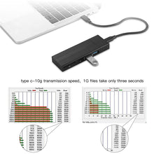 Load image into Gallery viewer, 10Gbps SSD Case HUB Type C to M.2 USB3.0 Enclosure USB C HUB Splitter with SD TF Card Reader for NGFF NVME M2 M Key/B+M Key SSD
