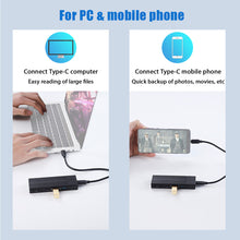 Load image into Gallery viewer, 10Gbps SSD Case HUB Type C to M.2 USB3.0 Enclosure USB C HUB Splitter with SD TF Card Reader for NGFF NVME M2 M Key/B+M Key SSD
