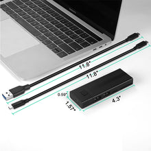 Load image into Gallery viewer, 10Gbps SSD Case HUB Type C to M.2 USB3.0 Enclosure USB C HUB Splitter with SD TF Card Reader for NGFF NVME M2 M Key/B+M Key SSD
