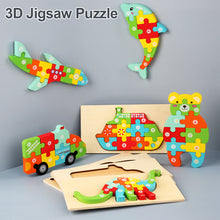 Load image into Gallery viewer, Toddler Jigsaw Wooden Puzzle Gift Toy for 1 2 3 Years Old Montessori Toy Infant Toddler Sensory Toy Early Learning Educational
