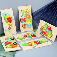 Load image into Gallery viewer, Toddler Jigsaw Wooden Puzzle Gift Toy for 1 2 3 Years Old Montessori Toy Infant Toddler Sensory Toy Early Learning Educational
