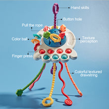Load image into Gallery viewer, Baby Develop Teething Toy Montessori Sensory Toys Training Finger Sensory Toy 1 2 3 Years Silicone Pull String Educational Toys For Babies 0 12 Months
