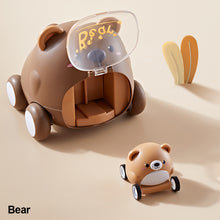 Load image into Gallery viewer, Montessori Catapulta Car Birthday Gift Slingshot Cartoon Tiger Cute Baby Inertial Ejection Toy Car Interactive Kids Creative
