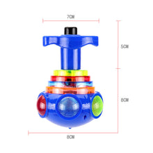 Load image into Gallery viewer, Music Gyro Peg-Top Spinning Top Brinquedo Funny Kids Toy Classic UFO Gyroscope Laser Color Flash LED Light Christmas New Year's Gift
