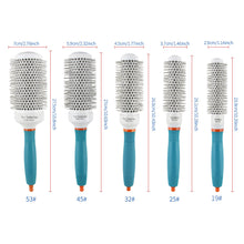 Load image into Gallery viewer, Hairdressing Comb Modeling Ceramic Rolling Comb Cylinder Nylon Curling Comb Curling Comb Ceramic Aluminum Tube Comb
