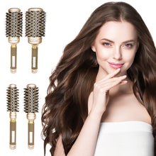Load image into Gallery viewer, Cylinder Curly Hair Rolling Comb Professional Styling Bristle Comb Heat Conduction Air Aluminum Tube Ceramic Rolling Comb
