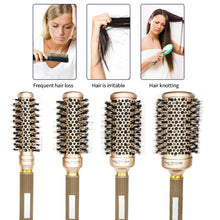 Load image into Gallery viewer, Cylinder Curly Hair Rolling Comb Professional Styling Bristle Comb Heat Conduction Air Aluminum Tube Ceramic Rolling Comb
