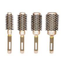 Load image into Gallery viewer, Cylinder Curly Hair Rolling Comb Professional Styling Bristle Comb Heat Conduction Air Aluminum Tube Ceramic Rolling Comb
