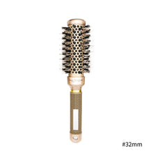 Load image into Gallery viewer, Cylinder Curly Hair Rolling Comb Professional Styling Bristle Comb Heat Conduction Air Aluminum Tube Ceramic Rolling Comb
