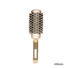 Load image into Gallery viewer, Cylinder Curly Hair Rolling Comb Professional Styling Bristle Comb Heat Conduction Air Aluminum Tube Ceramic Rolling Comb
