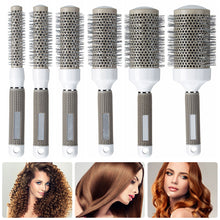 Load image into Gallery viewer, Wire Air Aluminum Tube Rolling Comb Air Curling Hair Salon Modeling Round Rolling Comb Drying Curling Comb Ceramic Nano Hairbrush
