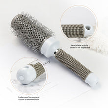 Load image into Gallery viewer, Wire Air Aluminum Tube Rolling Comb Air Curling Hair Salon Modeling Round Rolling Comb Drying Curling Comb Ceramic Nano Hairbrush

