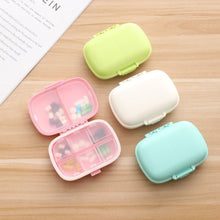 Load image into Gallery viewer, Moisture-proof Sealed 8-compartment Medicine Box Portable One-week Health Box Travel Medicine Storage Box Wheat Straw Container
