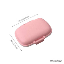 Load image into Gallery viewer, Moisture-proof Sealed 8-compartment Medicine Box Portable One-week Health Box Travel Medicine Storage Box Wheat Straw Container
