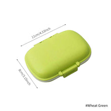 Load image into Gallery viewer, Moisture-proof Sealed 8-compartment Medicine Box Portable One-week Health Box Travel Medicine Storage Box Wheat Straw Container
