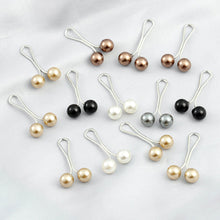 Load image into Gallery viewer, 12pcs Multicolor Headscarf Shawl Scarf Lady Muslim Scarf Clips Pins Up Hijab Clips Pearl Scarf Brooch Pin Women Jewelry
