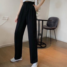 Load image into Gallery viewer, Women's Trousers High Waist Suit Pants Slimming Elastic Waist Vertical Leg Pants
