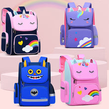 Load image into Gallery viewer, Kid Cute Backpack Unicorn School Bag Primary School Bag Unicorn Dinosaur Bagpack For Boys and Girls Lightweight Backpack
