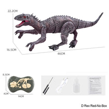 Load image into Gallery viewer, 2.4G RC Electric Walking Dinosaur D-Rex Raptor Toys Remote Control Velociraptor Model Christmas Gifts for Kids Children
