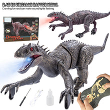 Load image into Gallery viewer, 2.4G RC Electric Walking Dinosaur D-Rex Raptor Toys Remote Control Velociraptor Model Christmas Gifts for Kids Children
