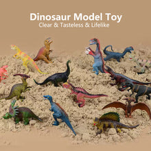 Load image into Gallery viewer, 4pcs/set Small Dinosaur Model Toy Mini Jurassic Tyrannosaurus Raptor Pterosaur Stegosaurus Gift for Kids
