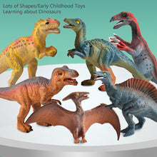 Load image into Gallery viewer, 4pcs/set Small Dinosaur Model Toy Mini Jurassic Tyrannosaurus Raptor Pterosaur Stegosaurus Gift for Kids
