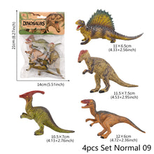 Load image into Gallery viewer, 4pcs/set Small Dinosaur Model Toy Mini Jurassic Tyrannosaurus Raptor Pterosaur Stegosaurus Gift for Kids
