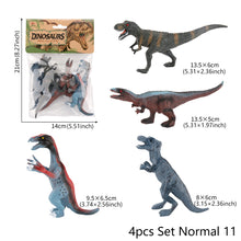 Load image into Gallery viewer, 4pcs/set Small Dinosaur Model Toy Mini Jurassic Tyrannosaurus Raptor Pterosaur Stegosaurus Gift for Kids
