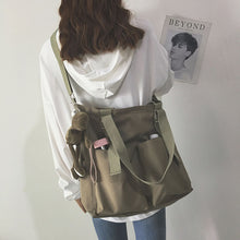 Load image into Gallery viewer, Women's Bag Casual Large Capacity Handbags Student Ins Waterproof Cross Bag Simple Fashion Sling Canvas Bag Zipper Crossbody Tote Shoulder Bags

