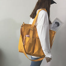 Load image into Gallery viewer, Women's Bag Casual Large Capacity Handbags Student Ins Waterproof Cross Bag Simple Fashion Sling Canvas Bag Zipper Crossbody Tote Shoulder Bags
