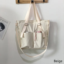 Load image into Gallery viewer, Women's Bag Casual Large Capacity Handbags Student Ins Waterproof Cross Bag Simple Fashion Sling Canvas Bag Zipper Crossbody Tote Shoulder Bags
