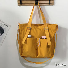 Load image into Gallery viewer, Women's Bag Casual Large Capacity Handbags Student Ins Waterproof Cross Bag Simple Fashion Sling Canvas Bag Zipper Crossbody Tote Shoulder Bags
