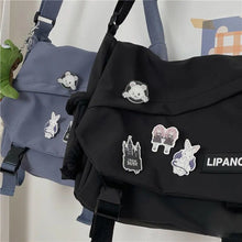 Load image into Gallery viewer, Nylon Handbags Large Capacity Shoulder Bag Diagonal Cross Bag Student School Bags Messenger Bag Korea ins Tooling Anti-water Crossbody Bags for Teenager
