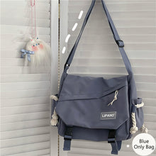 Load image into Gallery viewer, Nylon Handbags Large Capacity Shoulder Bag Diagonal Cross Bag Student School Bags Messenger Bag Korea ins Tooling Anti-water Crossbody Bags for Teenager
